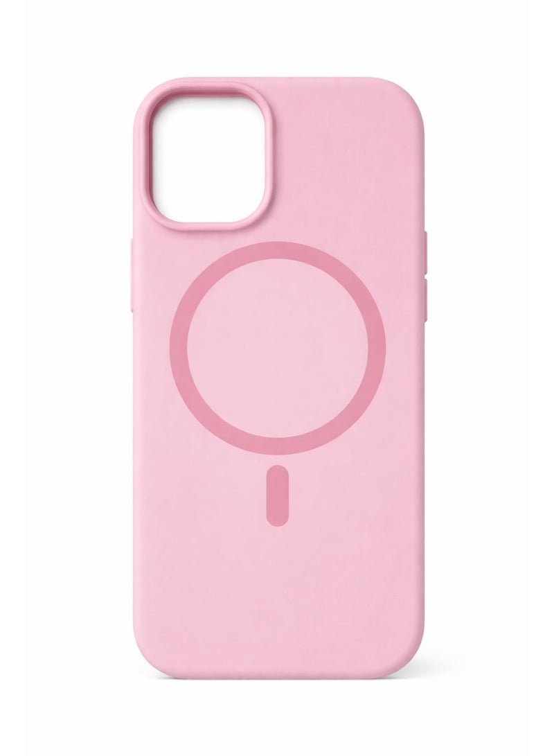 موبكوس جراب Mobcos الوردي الفاخر لهاتف iPhone 17، مصنوع من السيليكون عالي الجودة، مزود بخاصية الشحن اللاسلكي المغناطيسي | ملمس ناعم كالحرير | حماية فائقة ضد الصدمات بمعايير عسكرية | توافق مغناطيسي قوي | غطاء أنيق ونحيف - Image 2